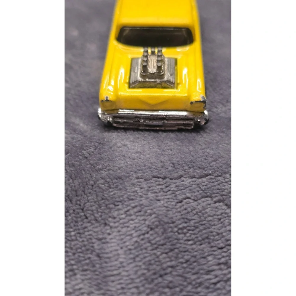 Hot Wheels 1976 Mattel 57 Chevy Yellow Diecast Car Vintage Gasser Hot Rod